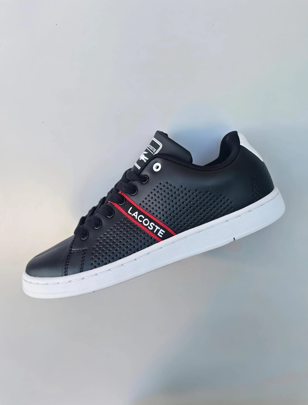 Zapatillas Estilo Lacoste Casual Negro Low-Top